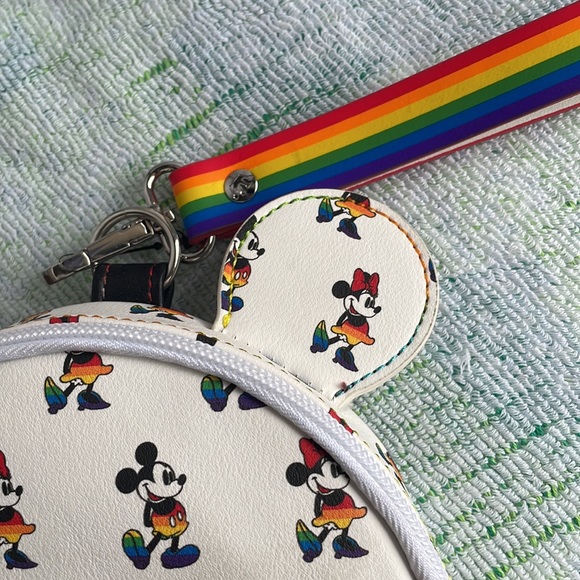 Disney Parks Loungefly Rainbow backpack wristlet - Picture 2 of 4